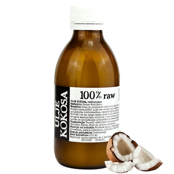 Kokos olie 100 % Raw (200 ml)