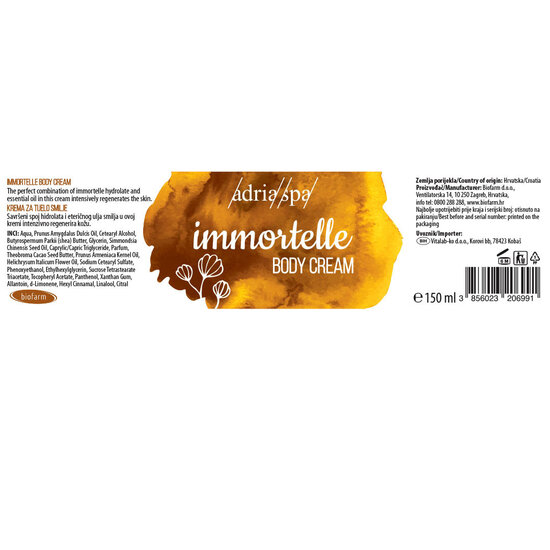 Body Cr&egrave;me Immortelle, 150ml