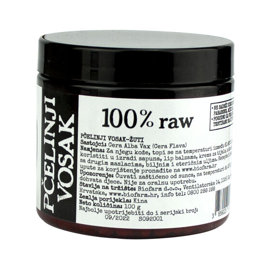 Bijenwas &ndash; Geel 100% Raw  (100 g)